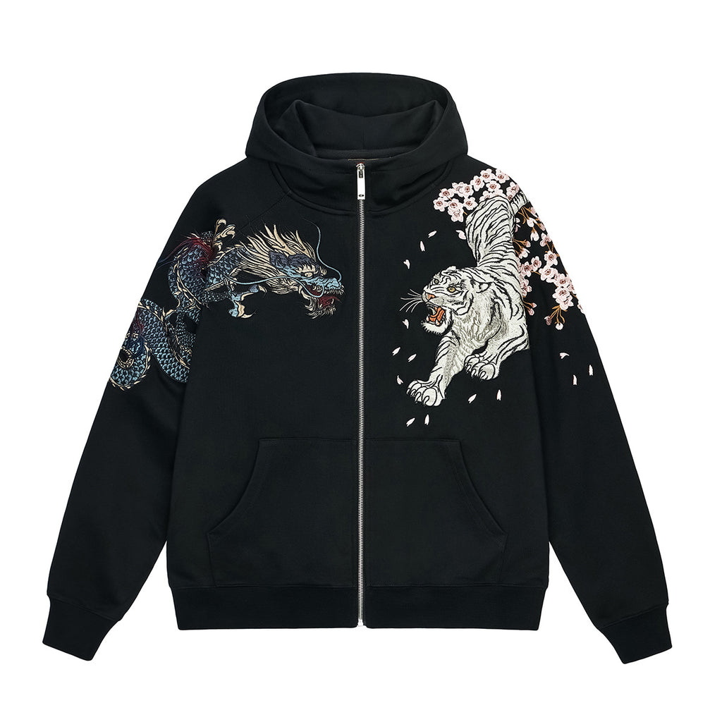 Mens Loose Fit Polyester Embroidered Chinese Style Jacket